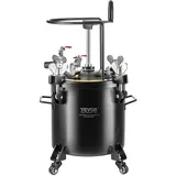 Vevor Druckbehälter für Sprühfarbe, 20 L Druckbehälter, 70 psi einstellbarer Druck, Druckbehälter-Farbbehälter mit Rollen und Dichtmittel zur Leckreparatur, für Heimdekoration und Industrielackierung