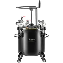 Vevor Druckbehälter für Sprühfarbe, 20 L Druckbehälter, 70 psi einstellbarer Druck, Druckbehälter-Farbbehälter mit Rollen und Dichtmittel zur Leckreparatur, für Heimdekoration und Industrielackierung
