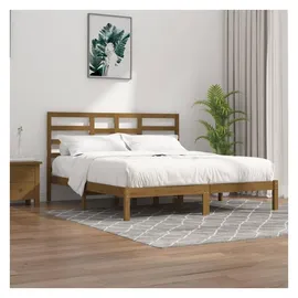 vidaXL Massivholzbett 200 x 200 cm Honigbraun