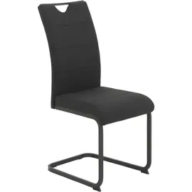 Möbel Boss Esszimmerstuhl Mars Webstoff schwarz 2er Set