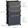 Relaxdays Schuhregal 49 x 91 x 36,5 cm schwarz / schwarz