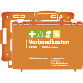 Söhngen Erste-Hilfe-Koffer SN-CD, KFZ/Gefahrgut, Typ C, DIN 13164, orange