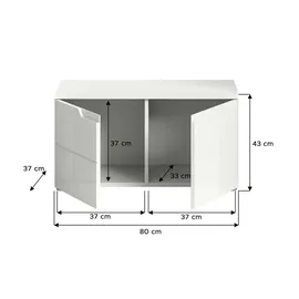 xonox.home Sitzbank 80x43x37 cm weiß