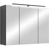 ByLIVING Spiegelschrank SPREE, Breite 80 cm, anthrazit, LED Beleuchtung