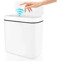 Gaethra 15L Mülleimer mit Sensor, Automatik Touchless Mülleimer mit 3 Modi, Sensor Mülleimer, Schnelle Reaktion, Schmales Design, Leise, Ideal für Badezimmer, Schlafzimmer, Küchen, Wohnzimmer