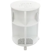 Atmosphera Kinderbücherregal rund 59 cm Holz MDF grau weiß