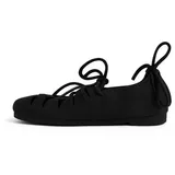 Leonardo Carbone Wikinger-Kostüm Bundschuhe aus Veloursleder, 4 mm dickes Leder, komfortable Gummisohle schwarz 47 | 47