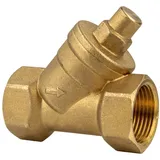 tecuro Schrägsitz Rückschlagventil Rp 1/2 Zoll (dn 15) - Muffenanschluss, Messing blank - tecuro