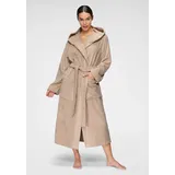 LeGer Home by Lena Gercke Damenbademantel »Anisa, ideal für Sauna & Spa, Hotelbademantel, Morgenmantel« 1 Stk. Bademantel mit Frottier Logo an der Kapuze, XS-2XL Gr. S Länge: 120 cm, taupe, , 69522510-S
