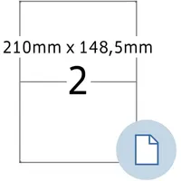 Herma Etiketten A4 Papier weiß 210x148,5mm 500 Blatt/1000 Etiketten