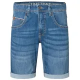 Timezone Denim Shorts mit Rissen und Umschlag Größe: 38W - Blau