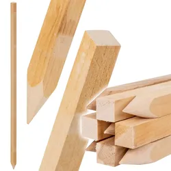 9x VOSS.garden Holzpfahl Buche 150cm, Zaunpfahl, Pflanzpfahl, 2,7 x 2,7cm