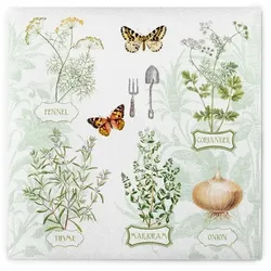 Sovie HOME Serviette Fresh Herbs aus Linclass® Airlaid 40 x 40 cm, 12 Stück Frische Kräuter Küche