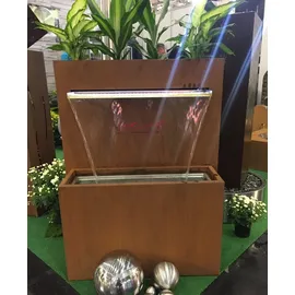 Köhko Wasserspiel bepflanzbarer Wasserfall-Brunnen mit LED Höhe 92 cm