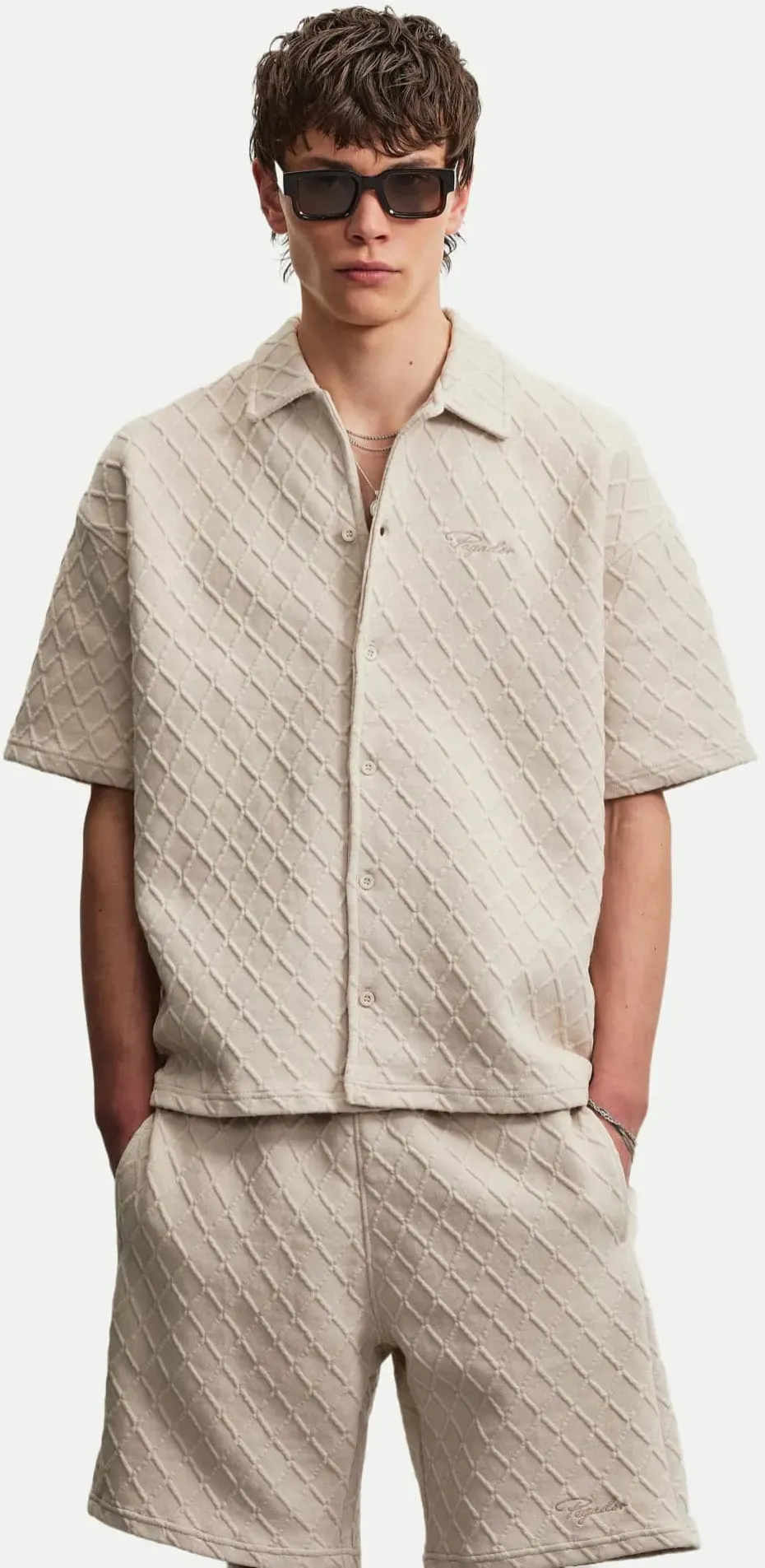 Oversized Hemd Jovren Beige L