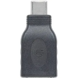 Manhattan USB 3.2 Gen 1 (USB 3.0) Adapter [1x USB 3.2 Gen 2 Stecker C (USB 3.1) Gen1 Typ auf Typ A-Adapter, Typ C-Stecker auf Typ A-Buchse, 3.1)] Gen1, schwarz,