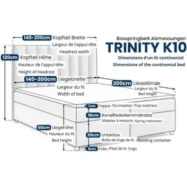 Best For Home Trinity K-10 140 x 200 cm H3 Creme