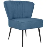Mokuyary Cocktailsessel Blau Stoff Sessel Wohnzimmer, Cocktailsessel Fernsehsessel Lesesessel, TV-Sessel für Schlafzimmer, Wohnung
