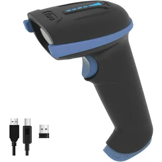 Tera Barcode Scanner D5100 2D Wireless Barcode Scanner Keil blau  1 Stück