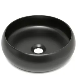 Countertop washbasin SAT Feel 36x36 cm matte black without overflow SATFEEL3636BKM