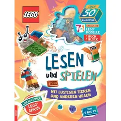 Lesen und Spielen mit lustigen Tieren und anderen Wesen - LEGO® (mit 50 Bausteine)