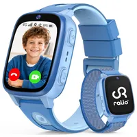 Ralio R5 Go 2026 Neue 4G Smartwatch Kinder mit HD-Videoanrufe, GPS-Ortung Smartwatch (Schulmodus, SOS-Notruffunktion, 3 Tage Akkulaufzeit cm/1,83 Zoll) mehrere Kommunikationswege, ideal für Kinder als KinderUhr mit GPS Tracker, geeignet für Jungen und Mädchen von 5–12 Jahren blau