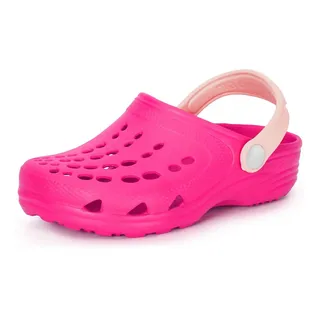 Ladeheid Kinder Mädchen Jungen Eva Clogs Gartenclogs Gartenschuhe LA-CA-06 (Fuchsie/Puderrosa, 26/27 EU) - 26/27