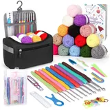 luxuskollektion Coopay Häkelset für Anfänger mit 15 Wolle, und Zubehör