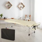 MuCoLa - Massageliege Massagetisch Massagebank 2 Zonen Klappbar Mobil Kosmetikliege Alu