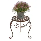 DanDiBo Ambiente DanDiBo Blumenhocker Metall Braun 35 cm Blumenständer 93992 L Blumensäule Antik Pflanzenständer Pflanzenhocker