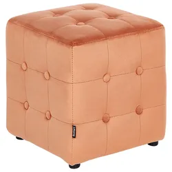 Pouf Samtstoff orange 36 x 36 cm WISCONSIN
