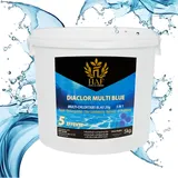 HAF® Pool Chlor Multitabs 5 in 1 Blau | 5 kg | Langsam lösliche 20g Multi Chlortabletten für kristallklares Poolwasser | 5 Phasen Pflege & Reinigung - Qualität: Made in Europe - Menge: 1 x 5 kg