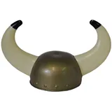 Alsino Wikinger Kostüm Outfit Mittelalter Nordmann Accessoires Helm Horn Bart Hammer Fasching Karneval Vintage-Kostüm, Motiv wählen:52021 Wikinger-Helm gold - M