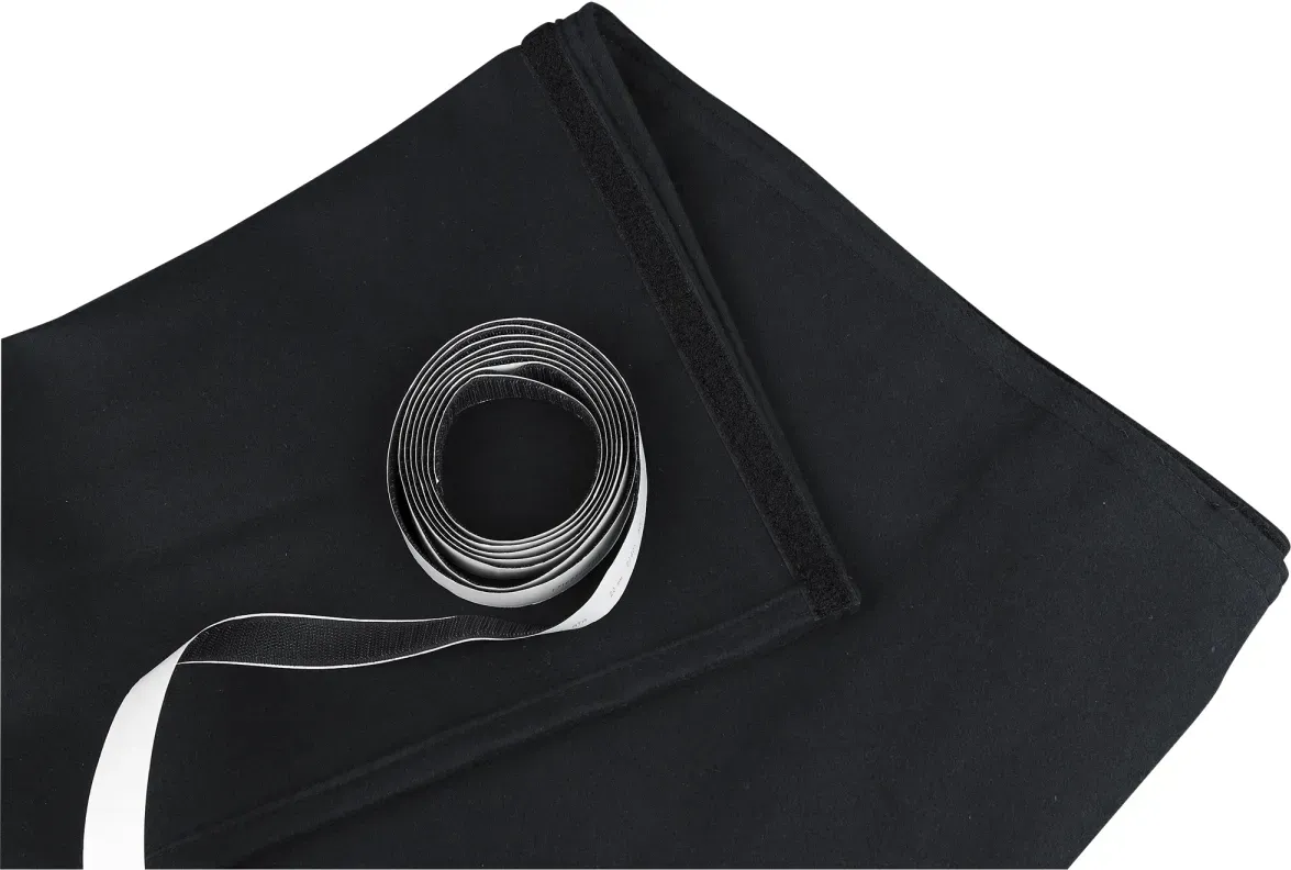 Showgear Stage Skirt Stagemolton 320 g/m2 Schwarz - 600 x 80 cm (B x H) - glatt