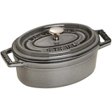 Staub Cocotte 11 cm oval graphitgrau