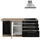 kochstation Winkelküche L-Form 260 x 190 cm schwarz