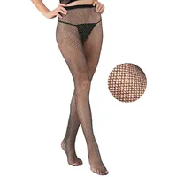 Lau-Fashion Strumpfhose Netz Strumpfhose Glitzer Strümpfe Pantyhose Halterlos Nylon Gogo M-XL