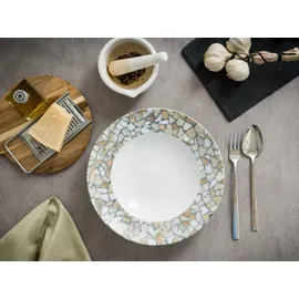 CreaTable Pastateller rund 4er Set Beige
