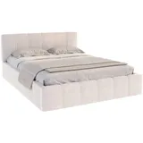 Fdm Polsterbett beige Holzwerkstoff, Birke, Rechteckig, 160x200 cm Schlafzimmer, Betten, Polsterbetten