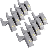10 Stücke LED Schrankleuchten Universal Kleiderschrank LED Scharnier Sensor Licht Küche Nachtlicht für Schrank Kleiderschrank (Kaltweiß)