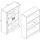 [en.casa] Vitrine Sorø 80 x 31 x 115 cm Beige