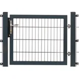 Floraworld Einzeltor Premium Doppelstabmattenfüllung Anthrazit Rahmen 140 x 100 cm
