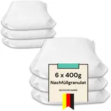 VANI Luftentfeuchter Nachfüllpack (6er Set, je 400g) - Luftentfeuchter Granulat - Schutz gegen Schimmel & Gerüche - Entfeuchter Nachfüllpack für Bad, Küche & Auto - (2E) -