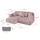 altdecor Ecksofa Cord 2-Sitzer Rosa