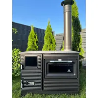 Homeparadise Outdoor-Küchenofen Terrassenofen Kuzine Soba/Gartenküche Holzofen Ofen mit Holz Holzkohle