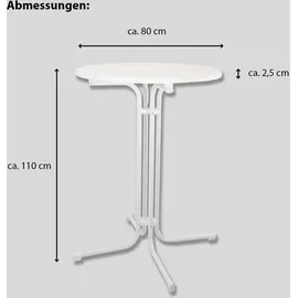 Trutzholm Stehtisch klappbar Ø 80 cm Höhe 110 cm Stahl Gastrotisch Partytisch Bistrotisch Gartentisch