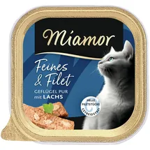 Miamor Feines & Filet Geflügel Pur & Lachs 16 x 100 g