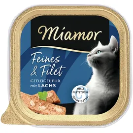 Miamor Feines & Filet Geflügel Pur & Lachs 16 x 100 g