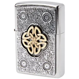 Zippo Sturmfeuerzeug 2004750 Emblem-Lighter with Celtic Knot, Silber, one Size