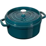 La Cocotte Topf 2,6 l meerblau aus Gusseisen gefertigt